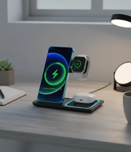 BASE PARA CELULAR CON CARGADOR INALAMBRICO