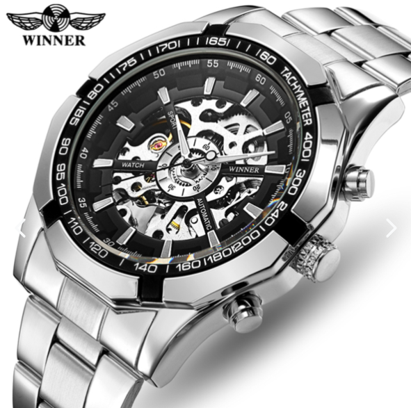 RELOJ AUTOMATICO CORAZON ABIERTO WINNER