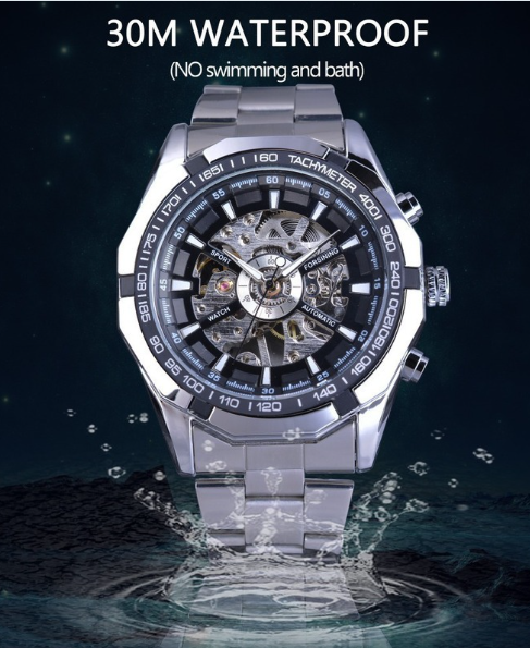 RELOJ AUTOMATICO CORAZON ABIERTO WINNER