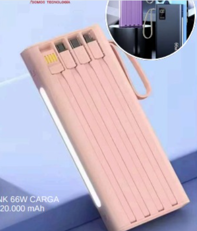 POWER BANK 66W CARGA RAPIDA 20.000 mAh