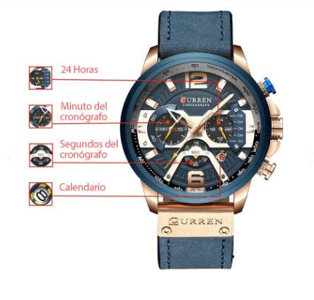 Reloj Curren Hombre  8329 Cuero