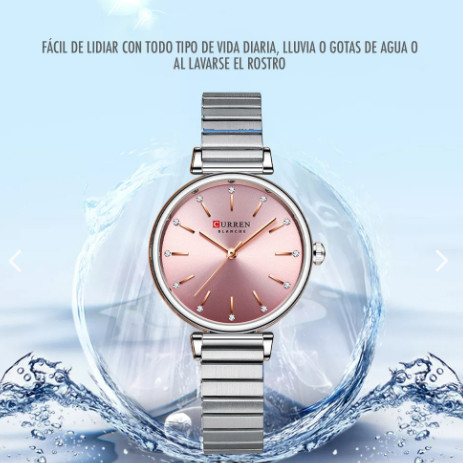 Reloj Curren 9081 Acero Mujer Elegante