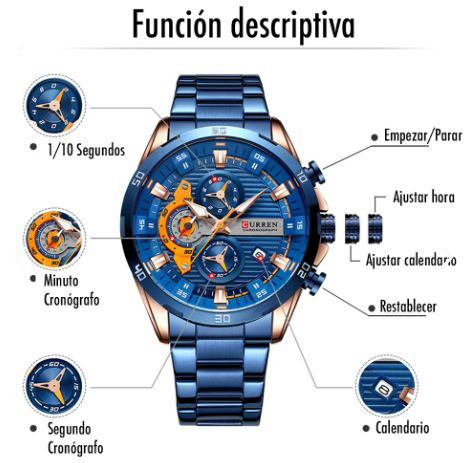 Reloj Curren 8402 Acero Hombre