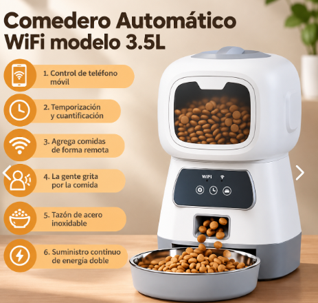 Comedero Automático Inteligente Mascotas