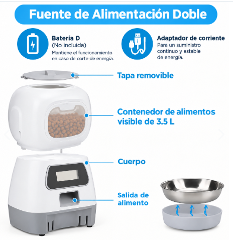 Comedero Automático Inteligente Mascotas