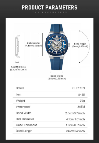 Reloj Automático Curren 8485 Mecánico