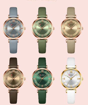 Reloj Curren 9079 En Cuero Para Mujer