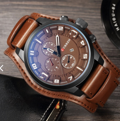 Reloj Curren 8225 Hombre Cuero