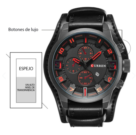Reloj Curren 8225 Hombre Cuero
