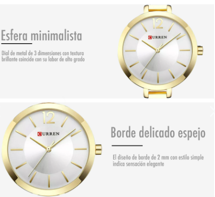 Reloj Curren 9012 Para Mujer Dama Negoci