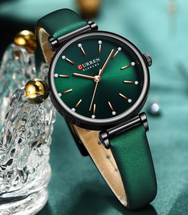 Reloj Curren 9081 CUERO Mujer Dama Negoc