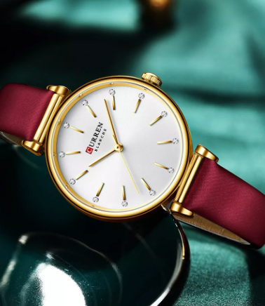 Reloj Curren 9081 CUERO Mujer Dama Negoc