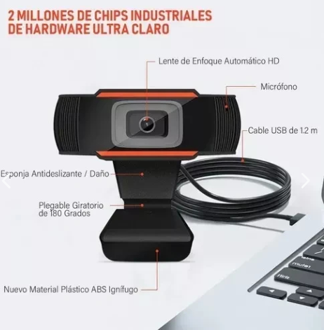 Camara Web 720p Pc Laptop Microfono Inco
