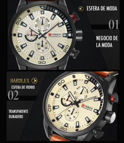 Reloj Curren 8250 Cuarzo Correa cr NU