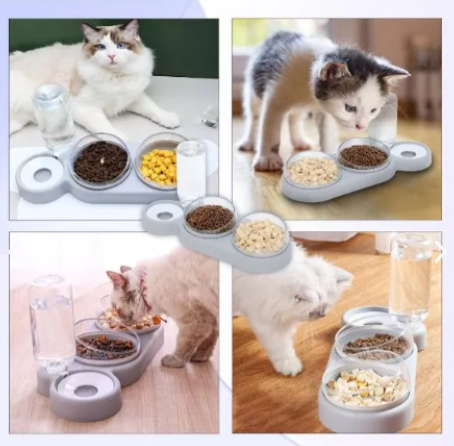 Tazones para gatos, dispensador automáti